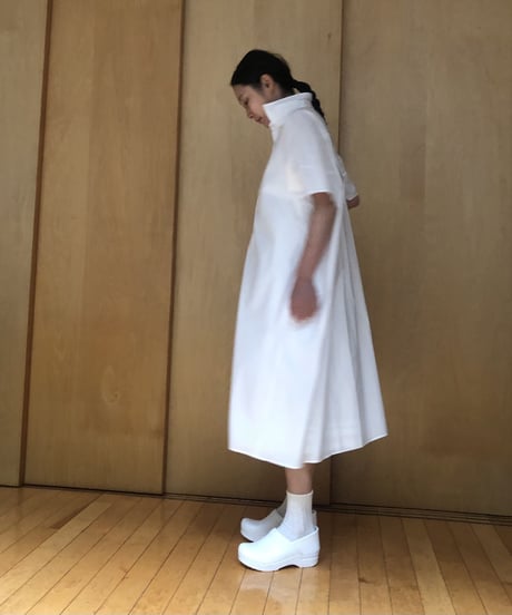 -M-［medium］半袖シャツワンピース Emily / ホワイト