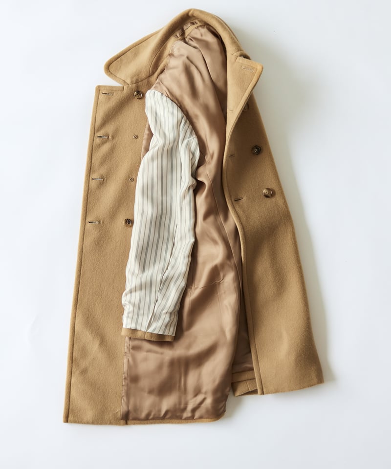 Me theory ウールコート　キャメル theory ノーカラーウールコート キャメル Theoryコートカタログ