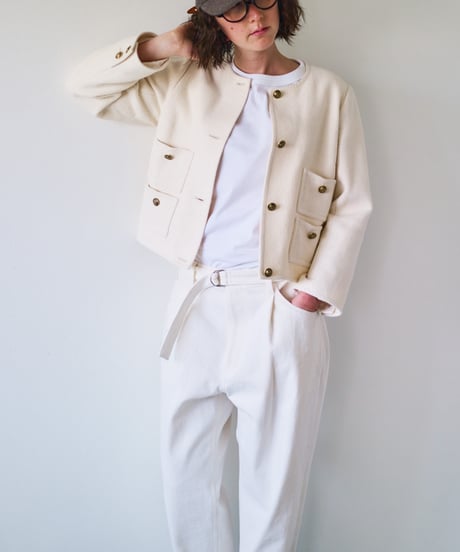 -M-［medium］セルヴィッジデニムパンツ Joanne / オフホワイト