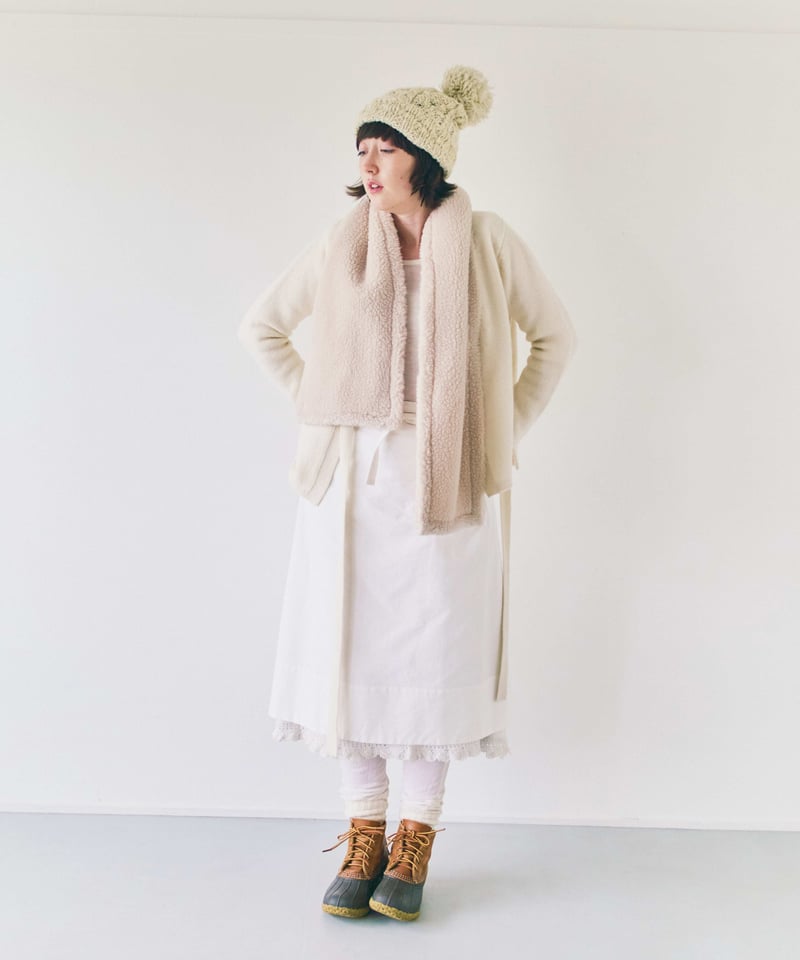 M- ［medium］ウールボアストール Matilda / ライトベージュ | days