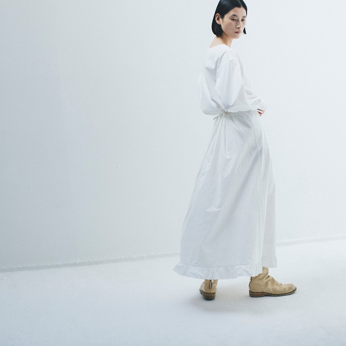M medium ミディアム スカラップスカート primrose タグ付き M-［medium］スカラップスカート Primrose / ホワイト | days