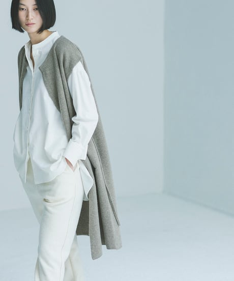 -M-［medium］圧縮ウールパンツ Ruth / オフホワイト