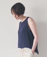 -M-［medium］シルクトップス Ellie / ネイビー
