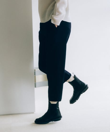 -M-［medium］ウールサージパンツ Comfy / ネイビー