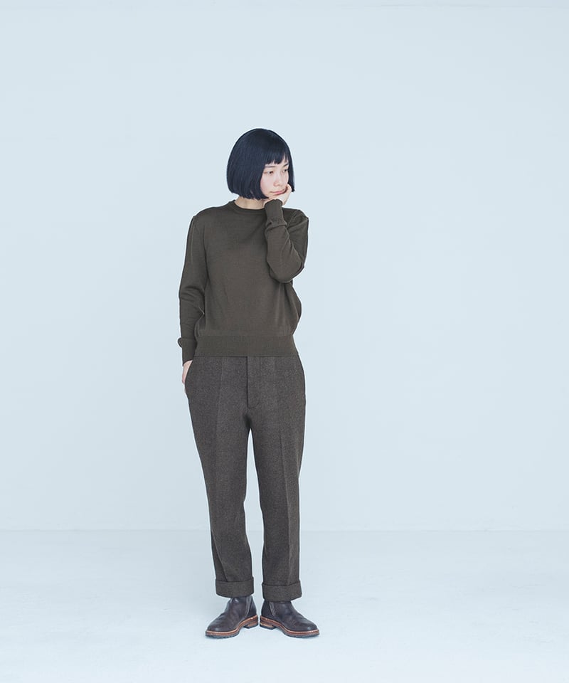 M-［medium］ツィードパンツ Jane / カーキブラウン | days
