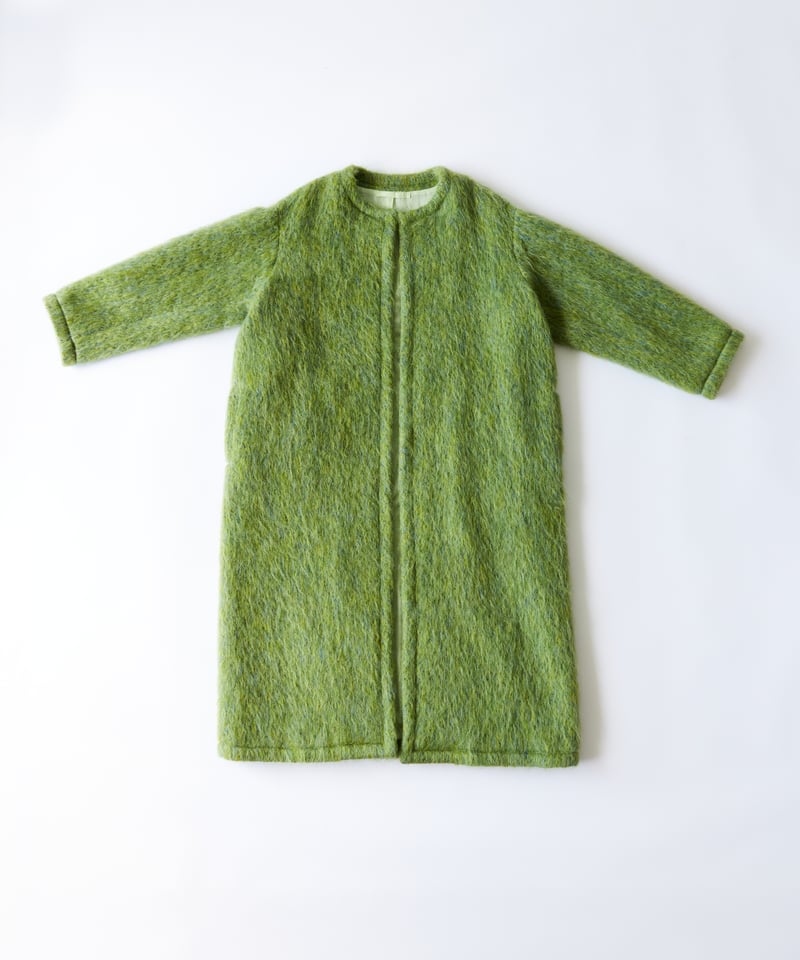 M-［medium］モヘアシャギーロングコート Holly / グリーン | days