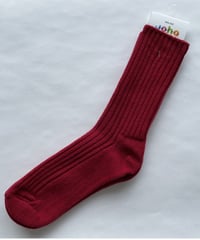 ［joha］ウールソックス / レッド_60356