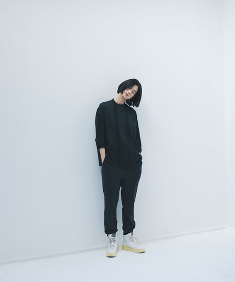 -M-［medium］スーパーウールパンツ Phoebe / チャコールグレー
