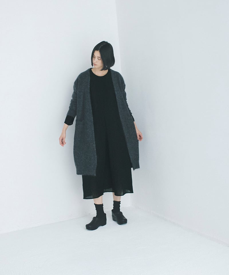 M-［medium］ウールガーゼワンピース Abbie / ブラック | days