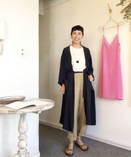 -M-［medium］シルクローブ Myla / ネイビー