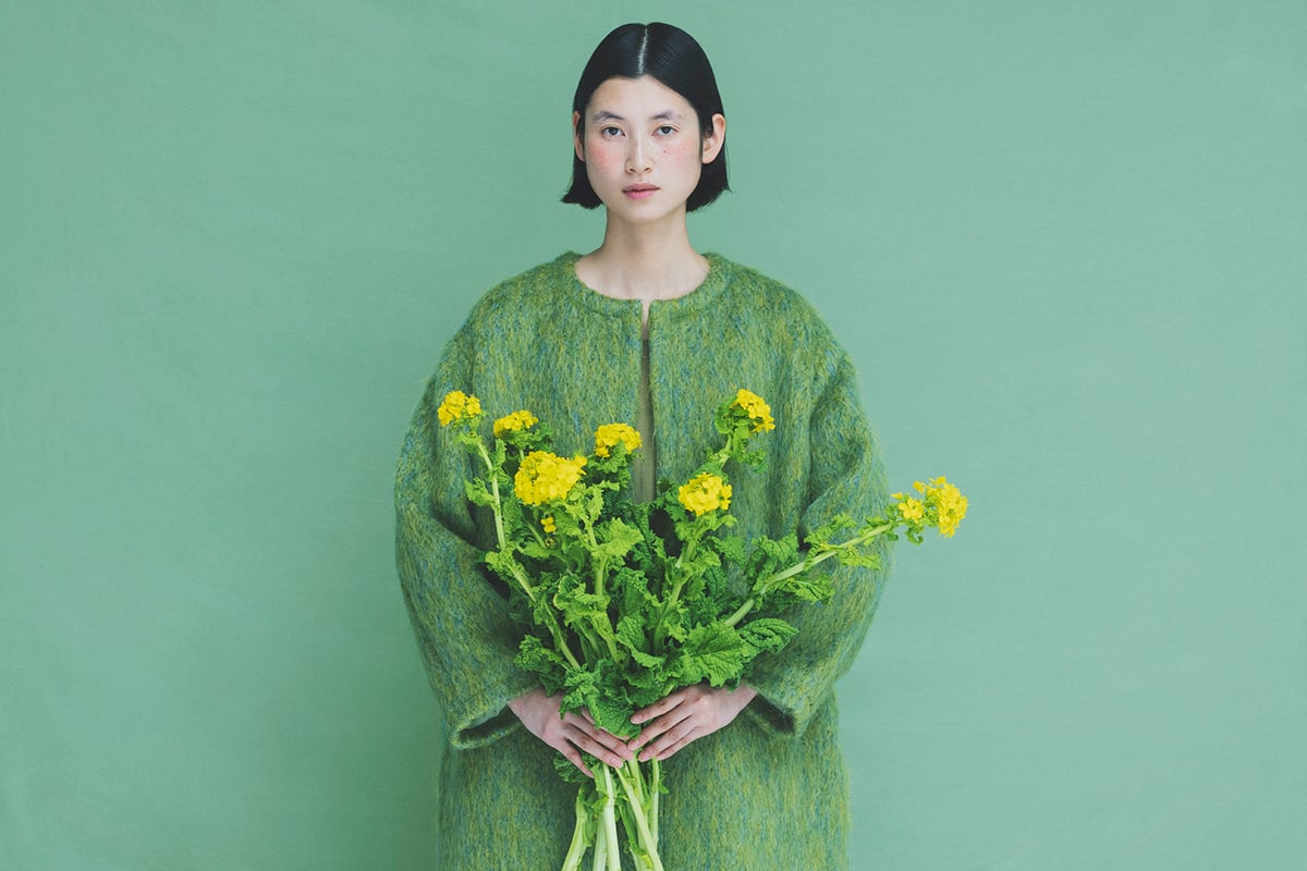 M-［medium］モヘアシャギーロングコート Holly / グリーン | days