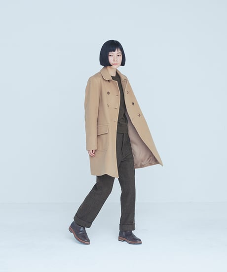 -M-［medium］ライトニットプルオーバー Alberta / カーキブラウン