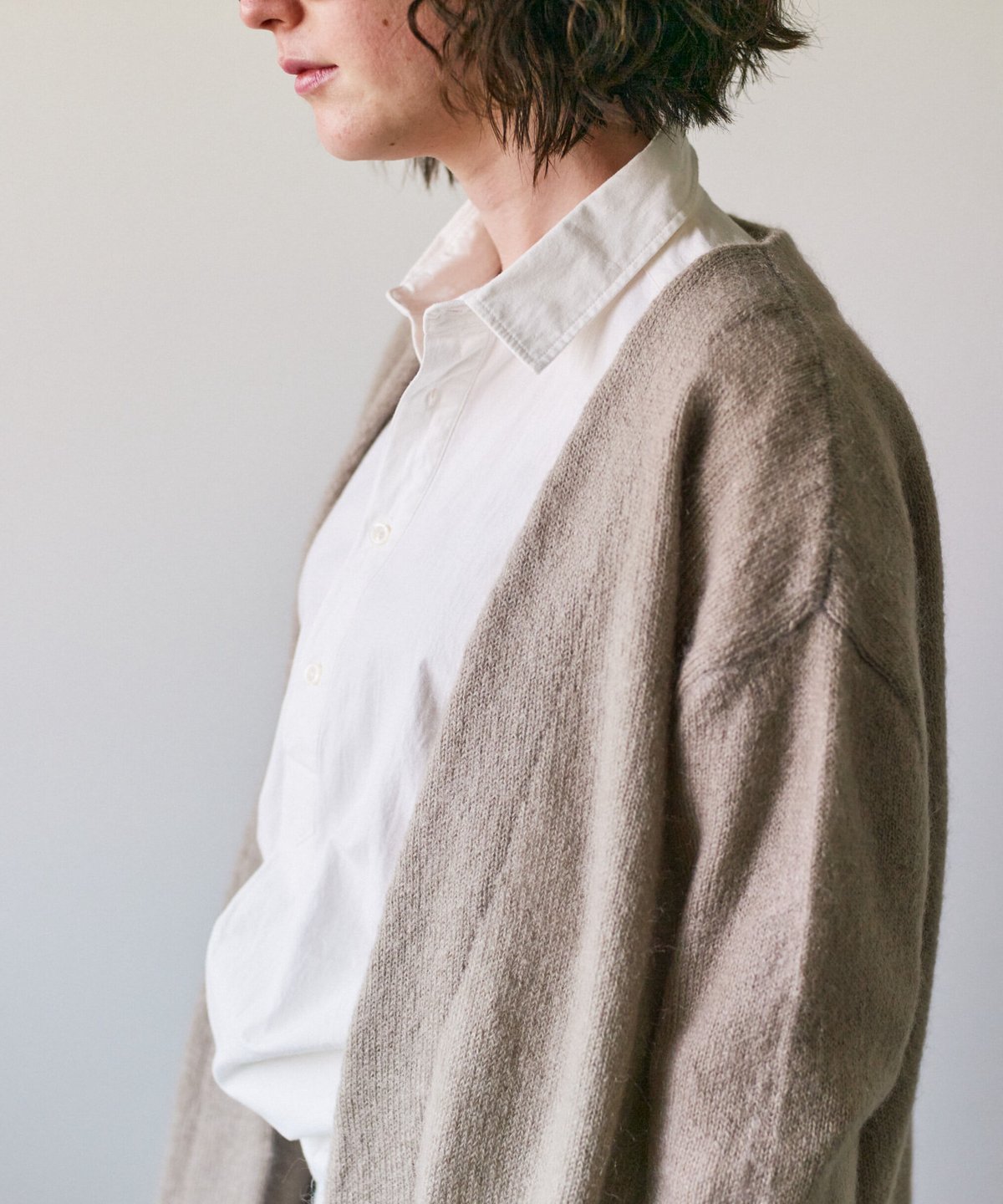 M-［medium］モヘアロングカーディガン Amber / ベージュ | days