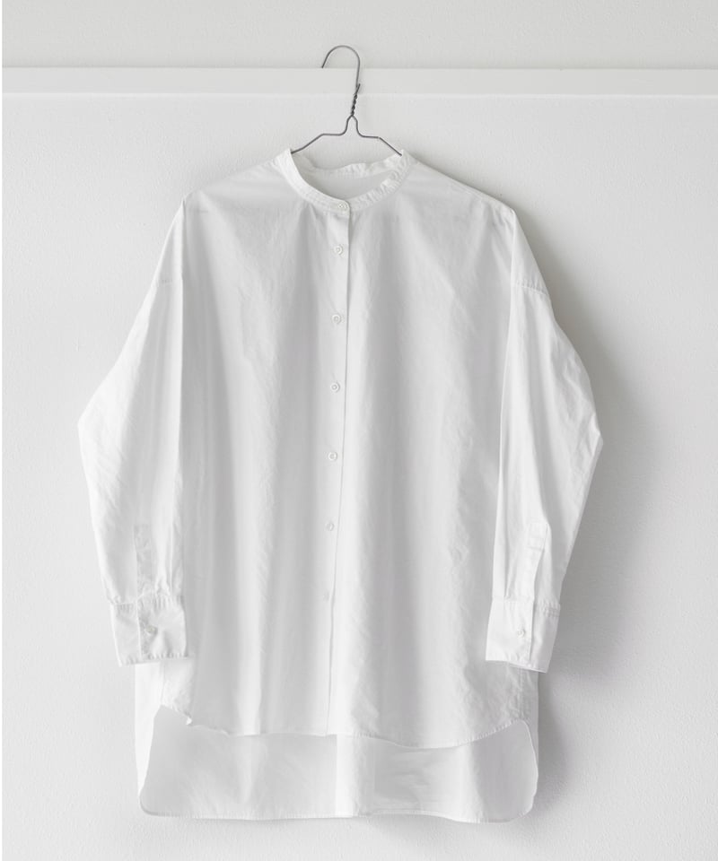 45rpmホワイトスタンドカラーシャツ スタンドカラーシャツ 半袖 ストレッチ 男女兼用 2色 CH4468