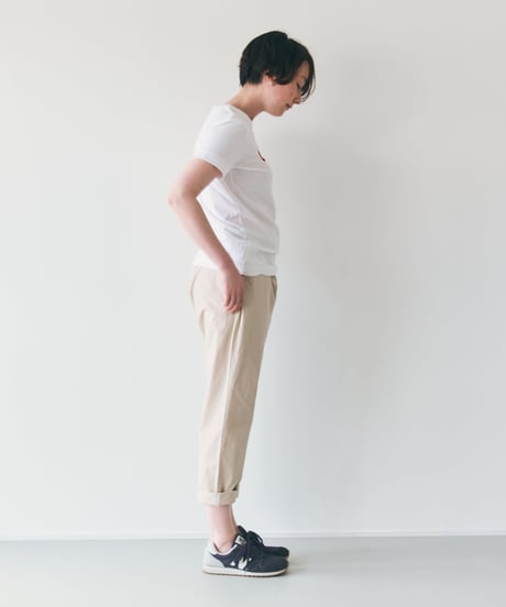 -M-［medium］コットンパンツ Jade / ベージュ