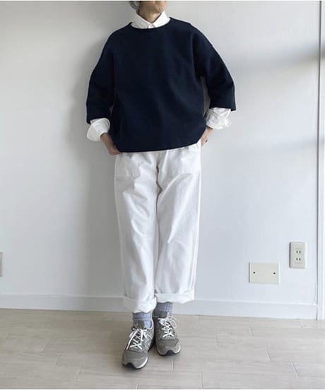-M-［medium］コットンネルパンツ Nell / ホワイト