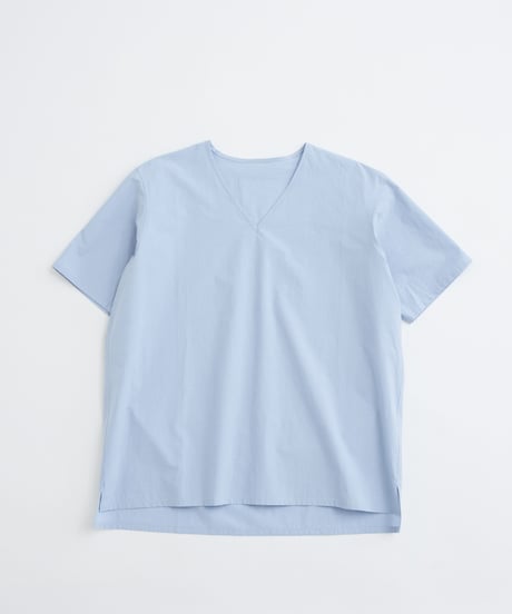 -M-［medium］VネックTシャツ Lea / ブルー