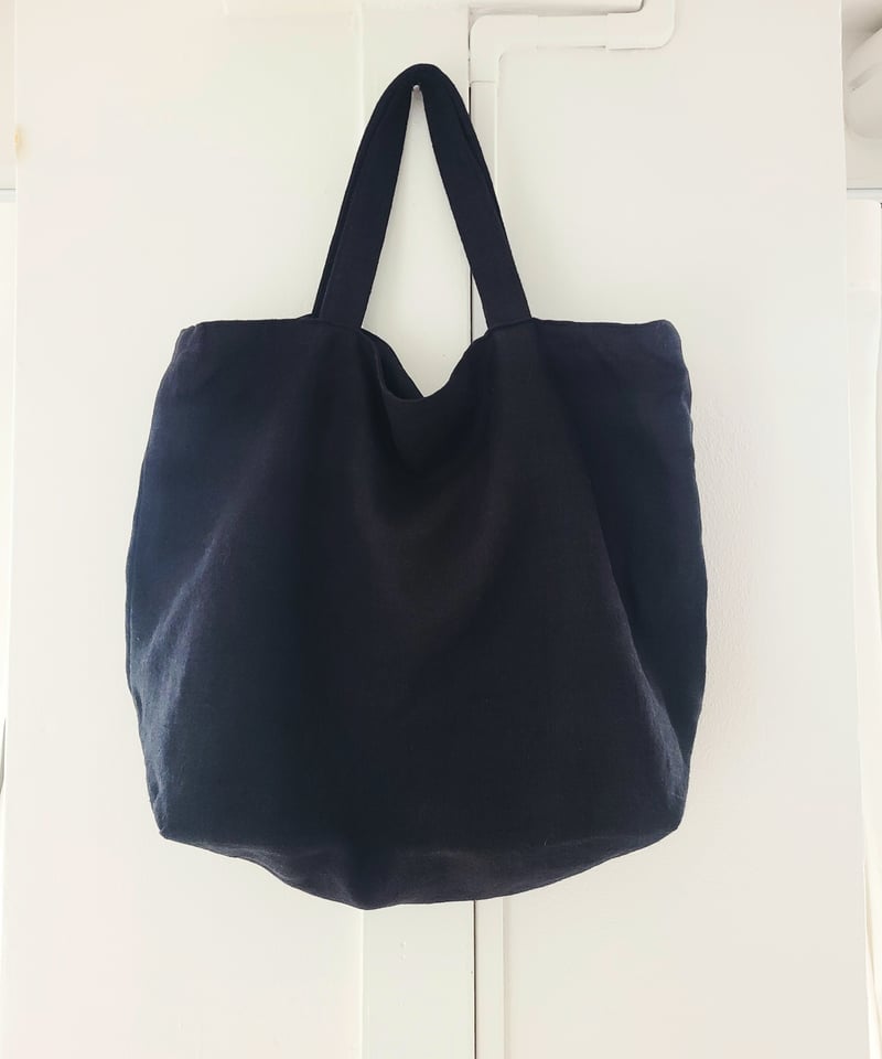 mm］リネンネルショルダートートバッグ / ブラック | days