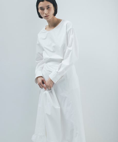 -M-［medium］クルーネックシャツ Jasmine / ホワイト