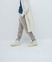 -M-［medium］圧縮ウールパンツ Ruth / ベージュ