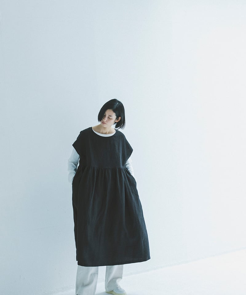 M-［medium］リネンネルワンピース Lotta / ブラック | days