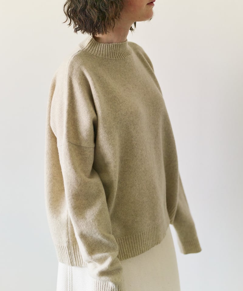 M-［medium］ウールカシミヤハイネックセーター Ivy / ベージュ | days