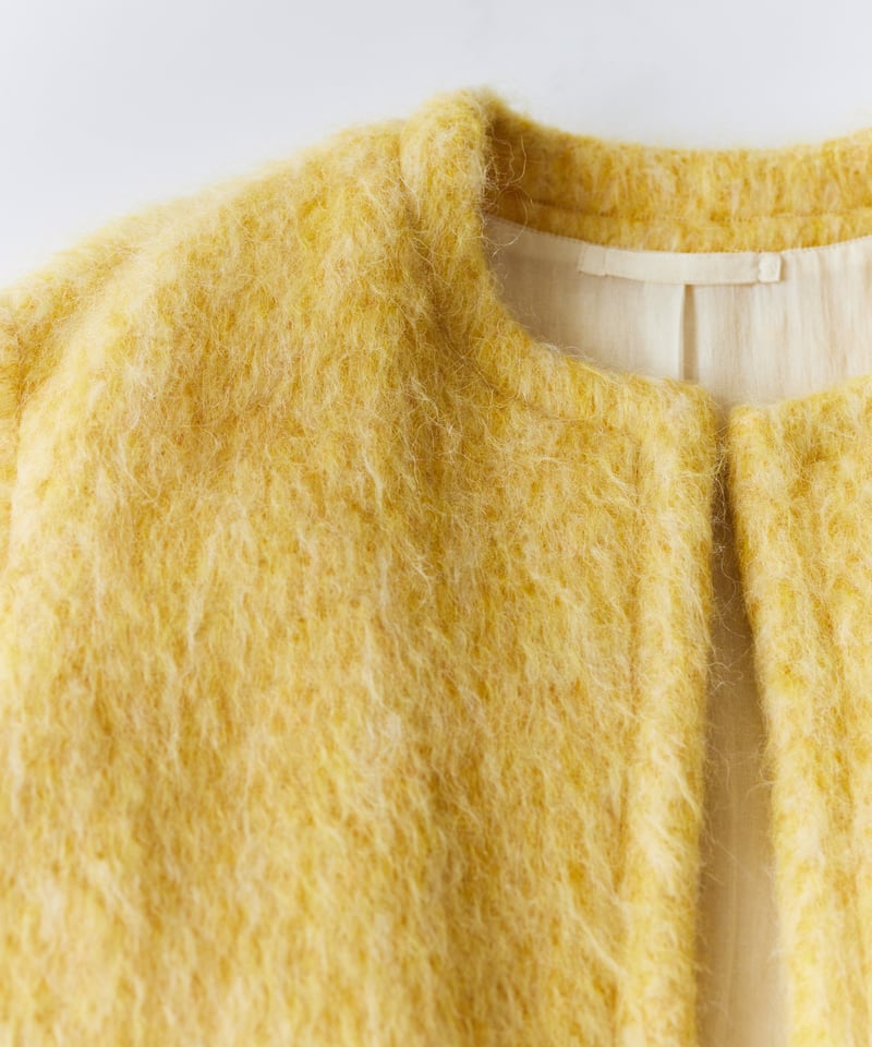 M-［medium］モヘアシャギーロングコート Holly / イエロー | days