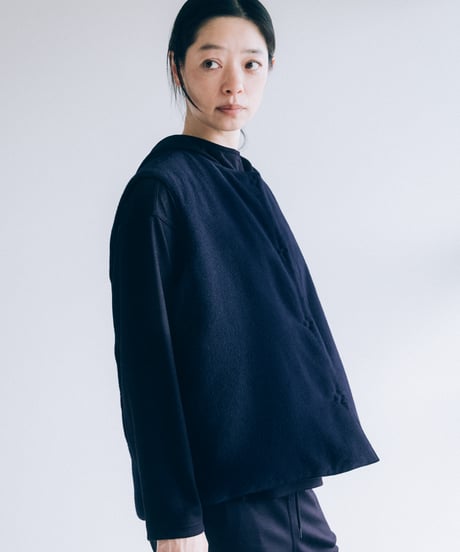 -M-［medium］ロングスリーブフーディ LSH / ネイビー