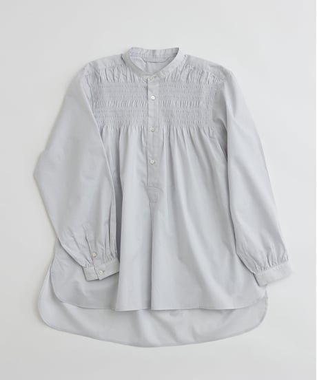-M-［medium］コットンシャーリングシャツ Sarah / グレー