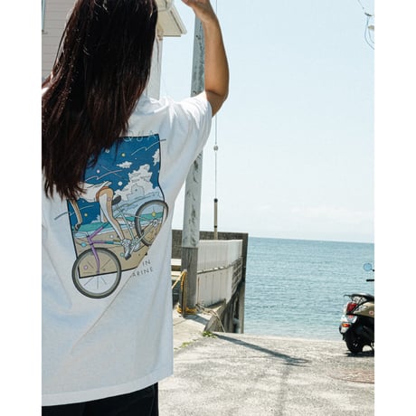 FLATLUX| Aquamarine Tee(White)