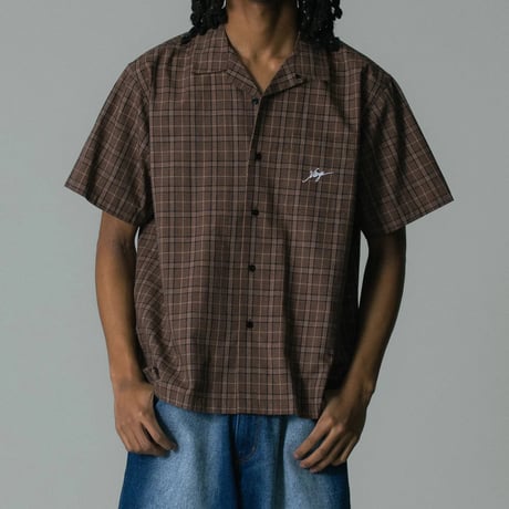 XLARGE | MELANGE PLAID S/S SHIRT(BROWN)
