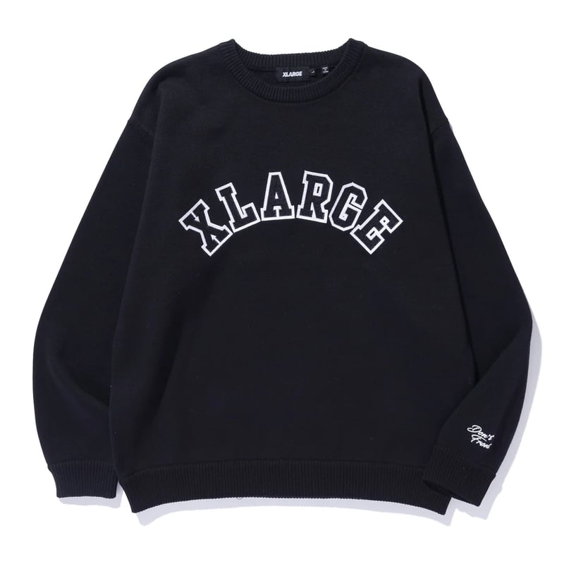 XLARGE | ARCH LOGO CREWNECK KNIT(BLACK) | T.F.L