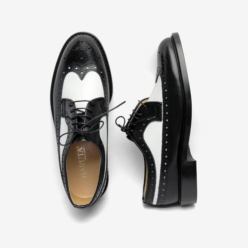 HARUTA / Wing Tip Lace UP Shoes #710 (Black/Whi HARUTA / Wing Tip Lace UP Shoes #710 (Black/Whi