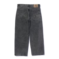 XLARGE | EMBOSSED DENIM PANTS(BLACK)