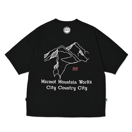 Marmot | CITY COUNTRY CITY × Marmot MMWCCC Everywhere T-shirt_Words of a mountain (Black)