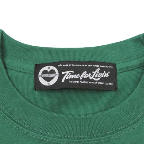 Time For Livin′ / EMB "Time" LOGO S/S TEE (GREEN)