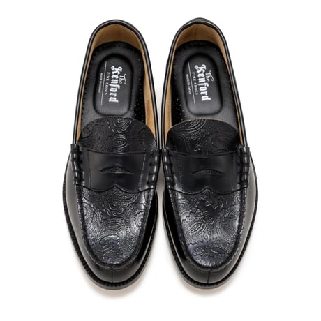 The Kenford Fineshoes |EMBOSSED LOAFERS(BLACK BLACK PAISLEY)