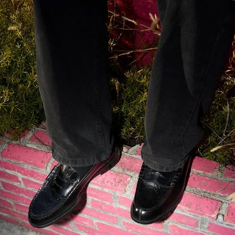 The Kenford Fineshoes |EMBOSSED LOAFERS(BLACK BLACK PAISLEY)