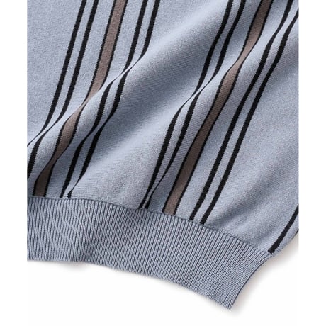 FTC | STRIPE KNIT POLO "SLATE" (FTC026SUMSH07)