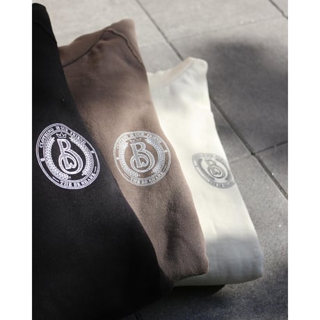 BE-SHARE | Emblem Raglan Hoodie (NATURAL)
