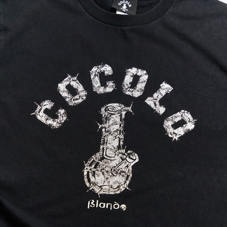 COCOLO BLAND / BARBED WIRE BONG S/S TEE(FADE BLACK)