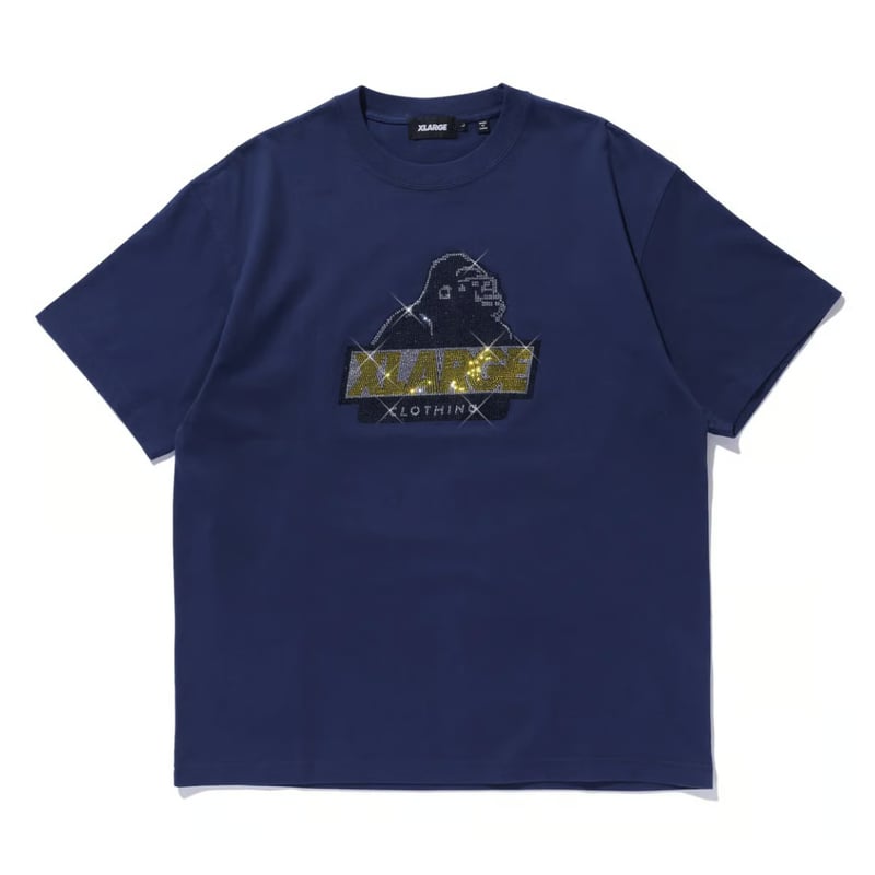 XLARGE | RHINE STONE SLANTED OG S/S TEE(NAVY) |