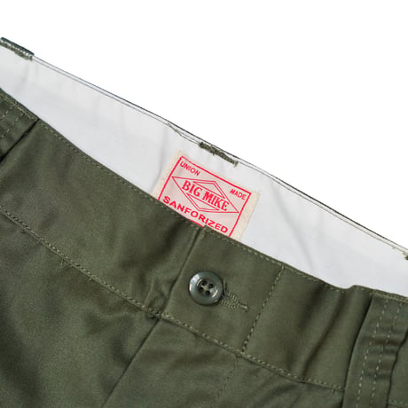 BIG MIKE / TC TWILL NO TACK CHINO WORK PANTS (OLIVE)
