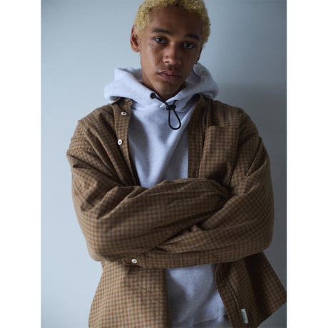 SEDAN ALL-PURPOSE|OG Logo Elastic Cord Hoodie(Ash Grey)
