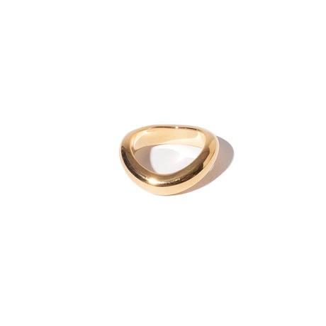 HELLA GREEN | Wave Ring (Silver925 金メッキ)