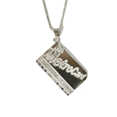 IN-PUT-OUT | Metro Card Necklace(SILVER/50cm)