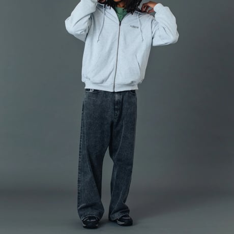 XLARGE | EMBOSSED DENIM PANTS(BLACK)