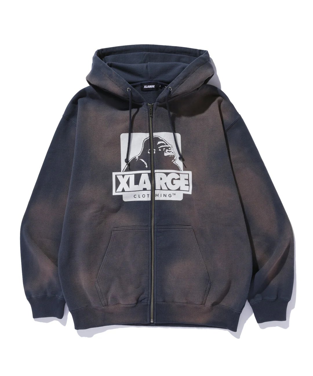 XLARGE | DISCHARGE PRINTED OG ZIP HOODED SWEATS