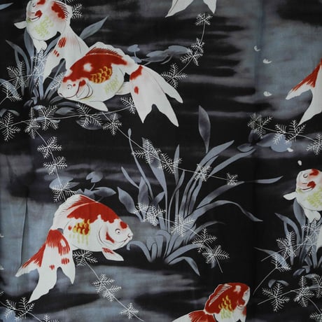 Schott / ×Pineapple Juice GOLDFISH RAYON SHIRT (BLACK)
