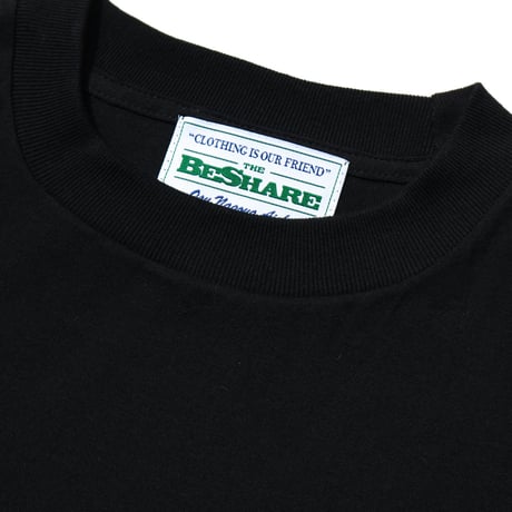 BE-SHARE|STORE LOGO L/S TEE (Black)